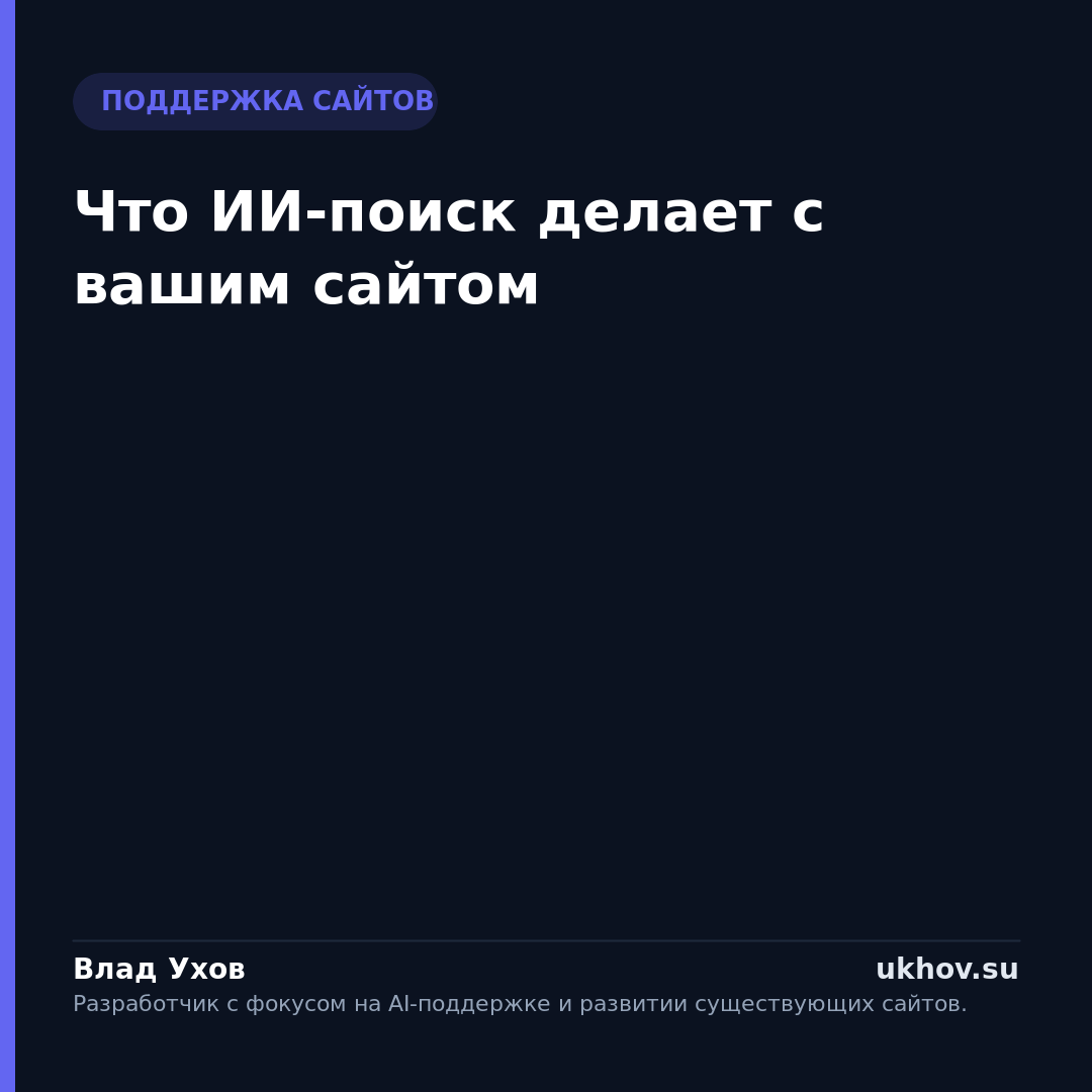 Что ИИ-поиск делает с вашим сайтом