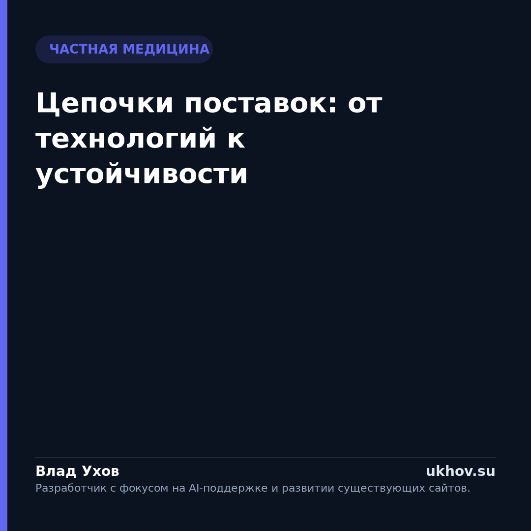 Цепочки поставок: от технологий к устойчивости