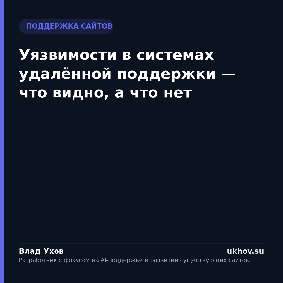 Уязвимости в системах удалённой поддержки — что видно, а что нет