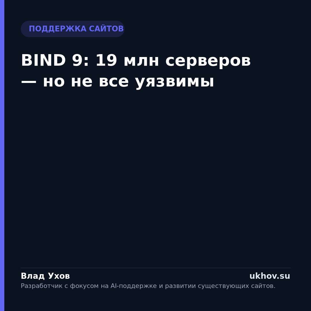 BIND 9: 19 млн серверов — но не все уязвимы