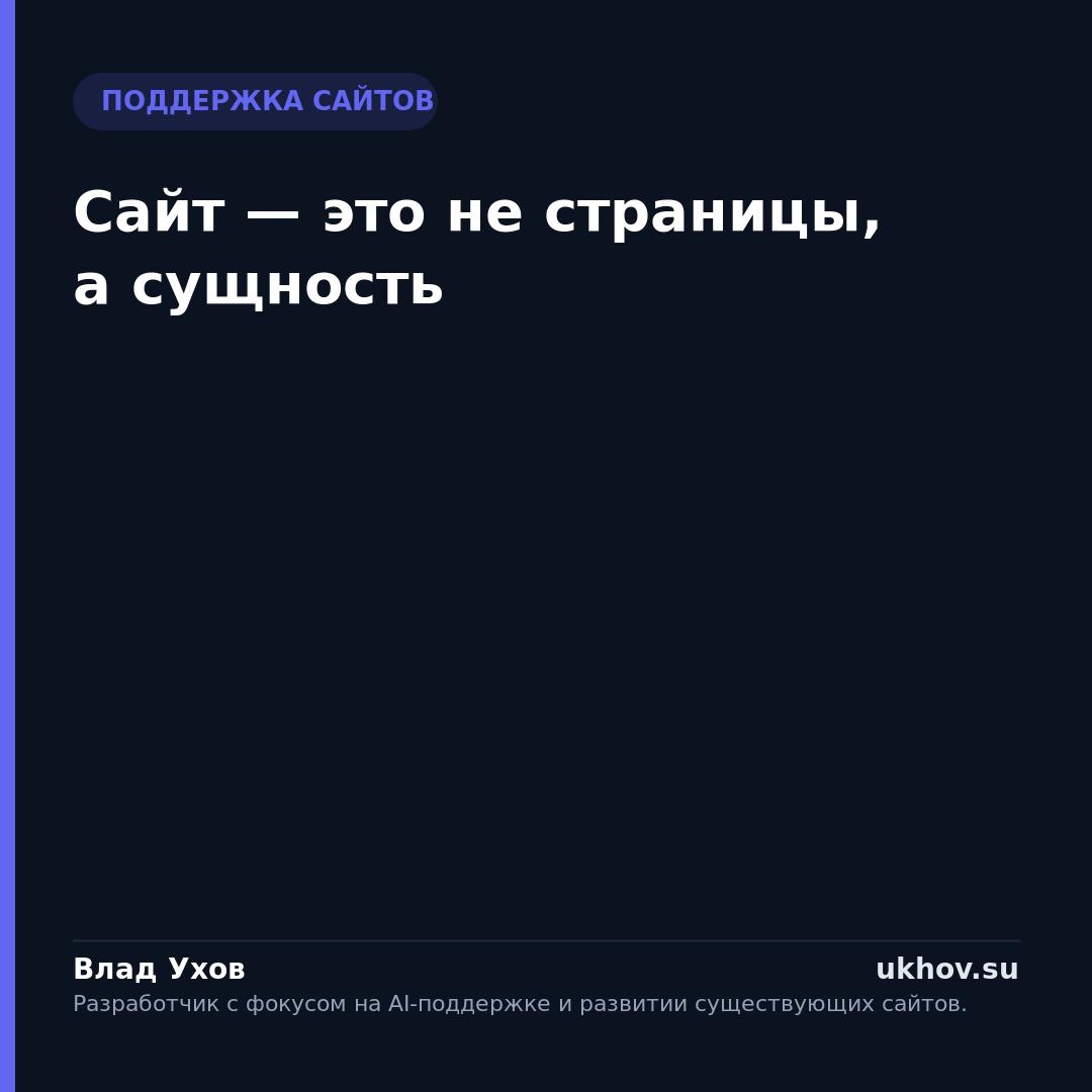 Сайт — это не страницы, а сущность